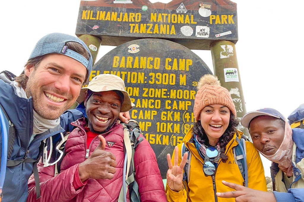 Mountain guides on a Kilimanjaro Machame Route climb