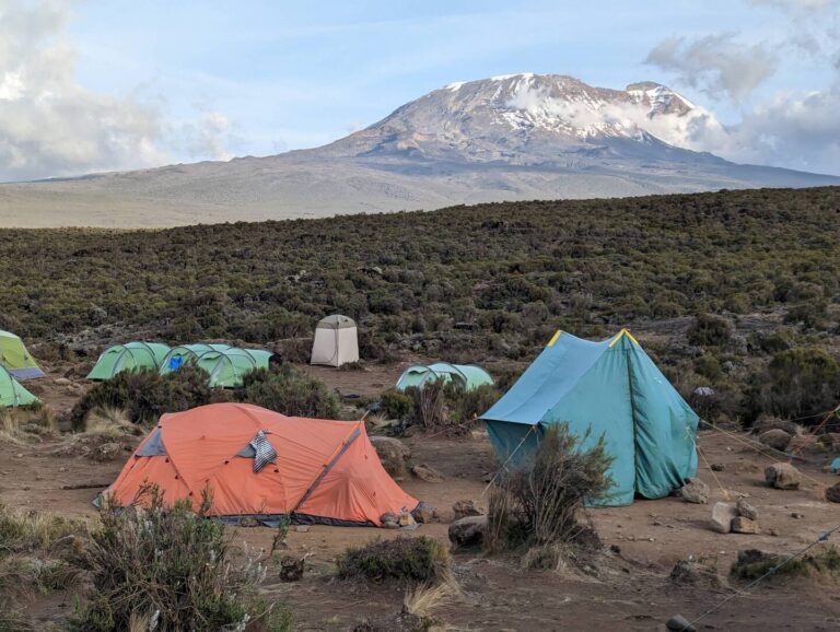 Camping accommodation on the Kilimanjaro Lemosho Route